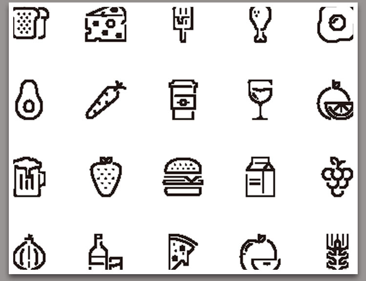 美食餐饮西餐海鲜食材手机APP软件网页UI界面图标设计矢量素材图