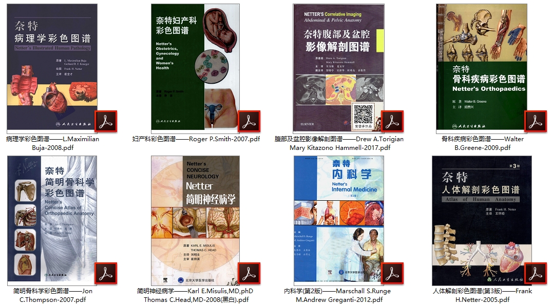全套医学人体结构图册16本PDF打包