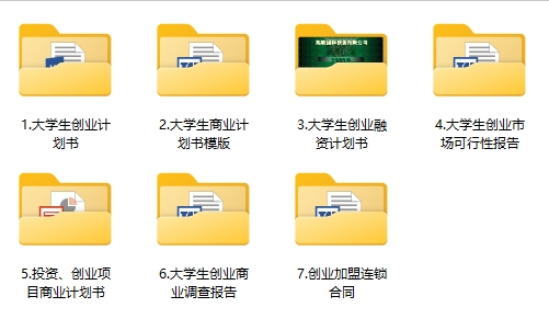 大学生创新创业项目计划书，商业策划案word版范文PPT模板资料