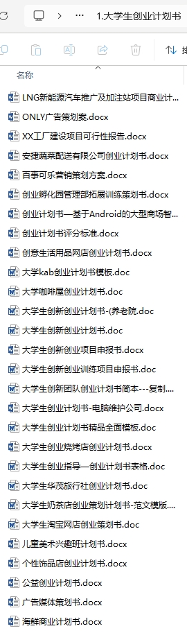 大学生创新创业项目计划书，商业策划案word版范文PPT模板资料