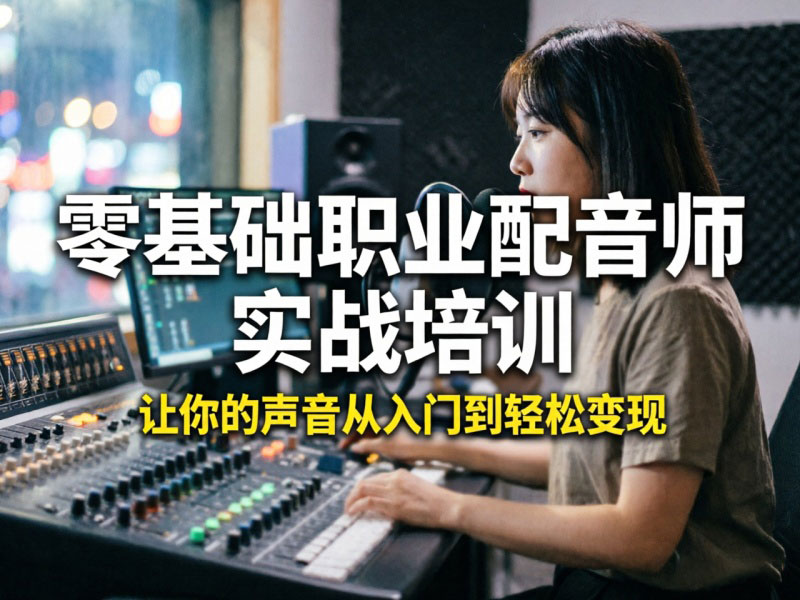 零基础职业配音师实战培训：让你的声音从入门到轻松变现