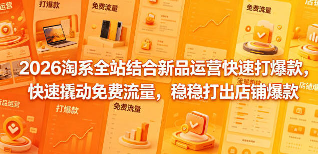 淘系全站结合新品运营快速打爆款:免费流量与爆款打造教程
