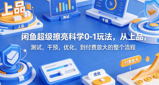 闲鱼超级擦亮科学0-1玩法:选品测试与流量优化教程