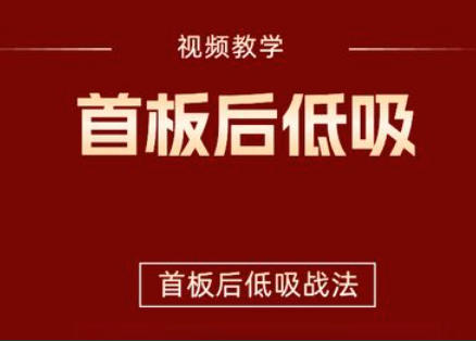 首板后低吸战法系统课程：选股方法、分时买卖点与通达信指标实战解析