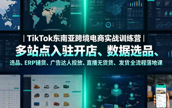TikTok东南亚跨境电商实战训练营：全流程落地运营课程